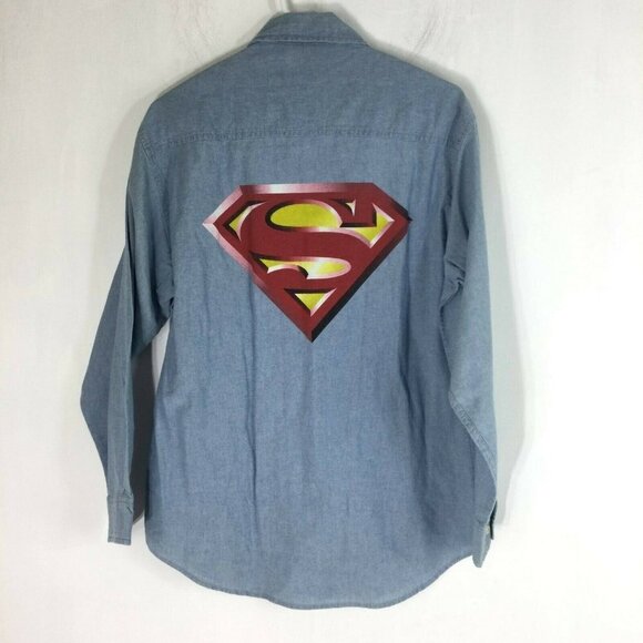 Warner Bros Studio Superman Long Sleeve Denim - Picture 5 of 8